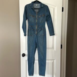 Free People Lennox Medium
Wash Denim Jumpsuit